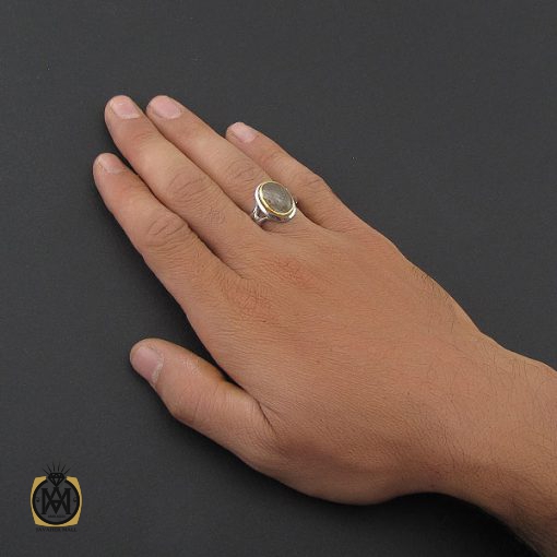 5 انگشتر کوارتز رُتایل مردانه دست ساز – کد 8787 - تصویر 5