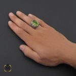5 انگشتر نقره مردانه زبرجد اصل سبز خوش رنگ – کد 8790 - تصویر 5