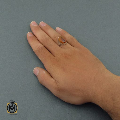 انگشتر عقیق یمن مردانه - کد 8608 - تصویر 5