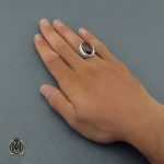 انگشتر عقیق یمن مردانه درشت و مرغوب - کد 8613 - تصویر 5