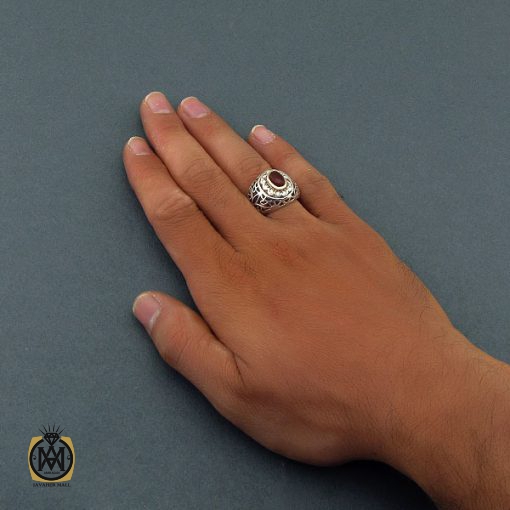 انگشتر عقیق یمن مردانه - کد 8620 - تصویر 5