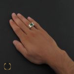 5 انگشتر زمرد زامبیا خوش رنگ و فاخر - کد 8625 - تصویر 5