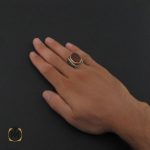 انگشتر عقیق قرمز مردانه با حکاکی ومن یتق الله - کد 8626 - تصویر 5