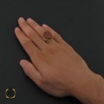 5 انگشتر عقیق قرمز مردانه با حکاکی وان یکاد - کد 8628 - تصویر 5