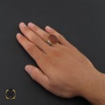 5 انگشتر عقیق قرمز مردانه با حکاکی ومن یتق الله - کد 8635 - تصویر 5