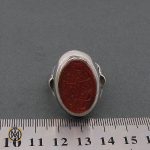 5 انگشتر عقیق یمن مردانه با حکاکی حسین منی وانا من حسین استاد احمد - کد 8589 - تصویر 5