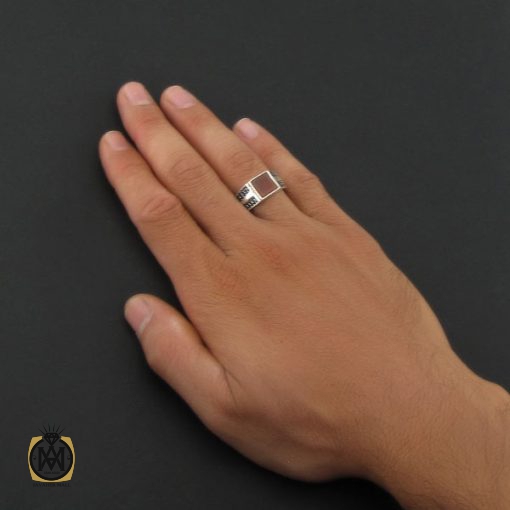5 انگشتر عقیق قرمز مردانه - کد 8653 - تصویر 5