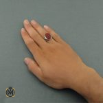6 انگشتر عقیق یمن مردانه با حکاکی یا فاطمه الزهرا استاد حیدر - کد 8602 - تصویر 6