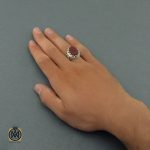 انگشتر مردانه عقیق یمن با حکاکی یا حسین ثارالله استاد حیدر - کد 8603 - تصویر 6