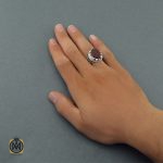 6 انگشتر عقیق یمن مردانه با حکاکی یا باقر علم النبی استاد حیدر - کد 8590 - تصویر 6