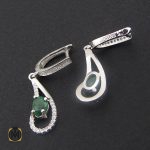 6 سرویس زمرد زنانه اصل و معدنی طرح سایان - کد 7108 - تصویر 6