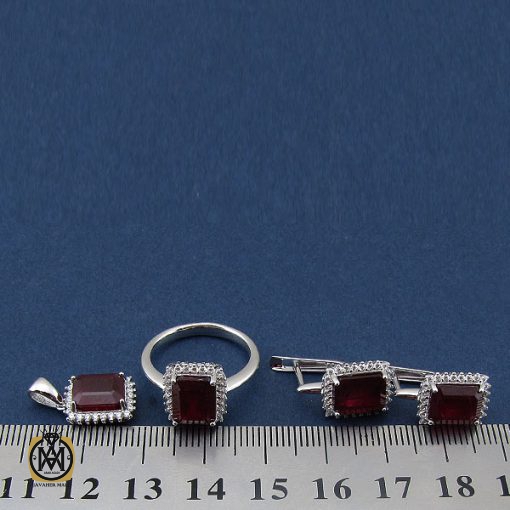 سرویس یاقوت سرخ زنانه طرح ماهک - کد 7118 - تصویر 7