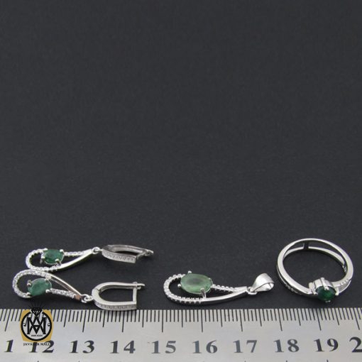 سرویس زمرد زنانه اصل و معدنی طرح سایان - کد 7108 - تصویر 7