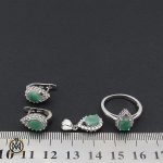 سرویس زمرد اصل زنانه طرح شادان - کد 7110 - تصویر 8