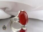 انگشتر عقیق یمن مردانه خوش رنگ و مرغوب - کد 8900 - تصویر 6
