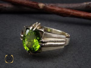 00 انگشتر زبرجد مردانه هنر دست استاد شرفیان – کد 8810 - تصویر 6