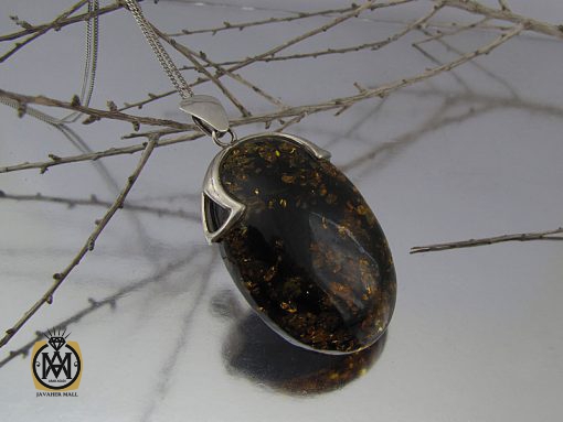 00 مدال کهربا پودری درشت زنانه - کد 3156 - تصویر 5