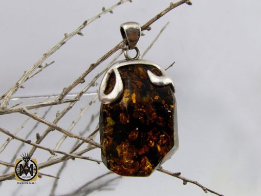 00 مدال کهربا پودری درشت زنانه - کد 3157 - تصویر 5