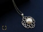 مدال مروارید اصل پرورشی طرح دراج زنانه - کد 3169 - تصویر 5