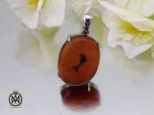 مدال عقیق یمن با حکاکی شرف الشمس زنانه - کد 3175 - تصویر 5