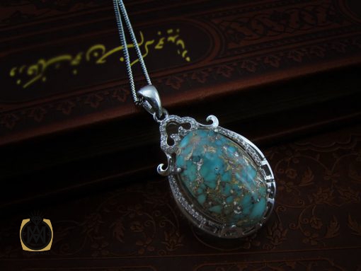 00 مدال فیروزه نیشابوری طرح الیکا زنانه - کد 3181 - تصویر 5