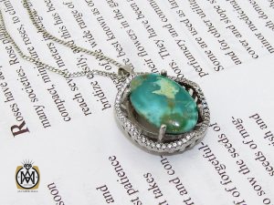 00 مدال فیروزه نیشابوری طرح حلما زنانه - کد 3183 - تصویر 5