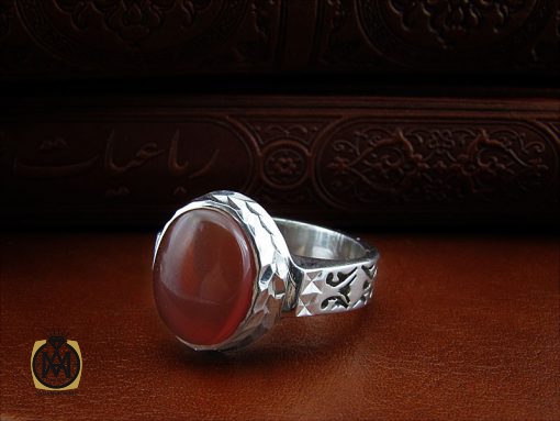 انگشتر عقیق یمن مردانه دست ساز - کد 8932 - تصویر 6