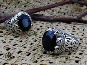 انگشتر یاقوت کبود مردانه دست ساز - کد 8944 - تصویر 6