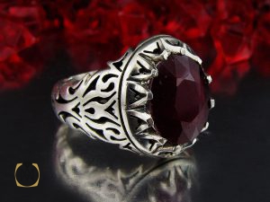 00 انگشتر یاقوت سرخ مردانه خوش رنگ دست ساز - کد 8955 - تصویر 6