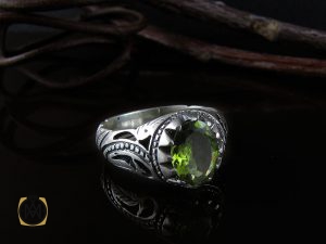 00 انگشتر زبرجد مردانه - کد 8962 - تصویر 6