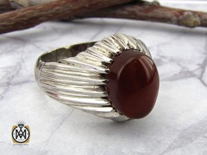 انگشتر عقیق یمن مردانه دست ساز - کد 8973 - تصویر 6