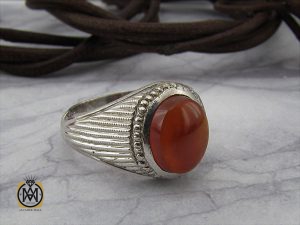 00 انگشتر عقیق یمن مردانه دست ساز - کد 8974 - تصویر 6