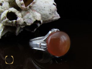 00 انگشتر عقیق یمن مردانه دست ساز - کد 8977 - تصویر 6