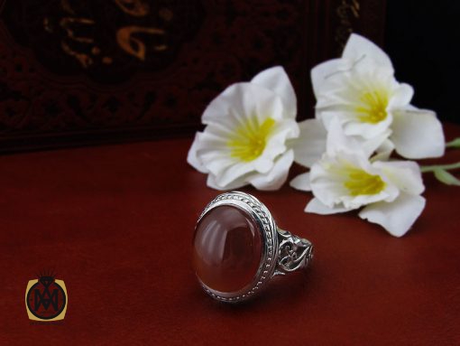 انگشتر عقیق یمن مردانه رکاب دست ساز - کد 8988 - تصویر 6