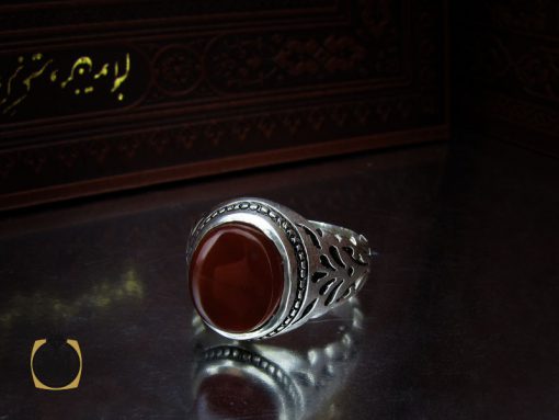 انگشتر عقیق یمن مردانه رکاب دست ساز - کد 8991 - تصویر 6