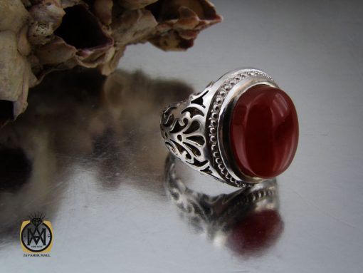 انگشتر عقیق یمن مردانه رکاب دست ساز - کد 8996 - تصویر 6
