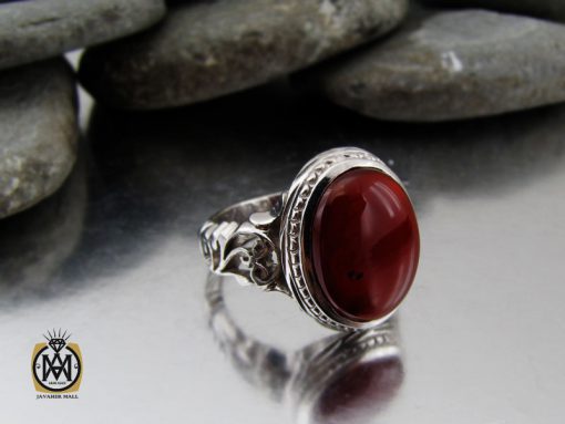 انگشتر عقیق یمن مردانه رکاب دست ساز - کد 8997 - تصویر 6
