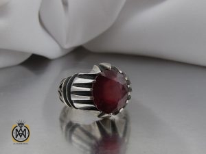 00 انگشتر یاقوت سرخ مردانه- کد 10049 - تصویر 6