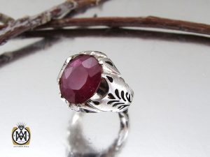 انگشتر یاقوت سرخ مردانه دست ساز – کد 8800 - تصویر 6