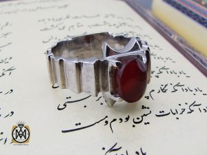 انگشتر عقیق یمن مردانه هنر دست استاد قاسمی - کد 10068 - تصویر 6