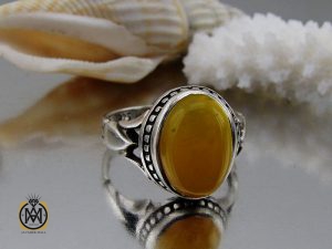 00 انگشتر عقیق زرد با حکاکی شرف الشمس مردانه – کد 8835 - تصویر 6