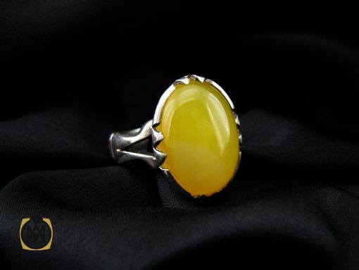 00 انگشتر عقیق زرد با حکاکی شرف الشمس مردانه – کد 8837 - تصویر 6