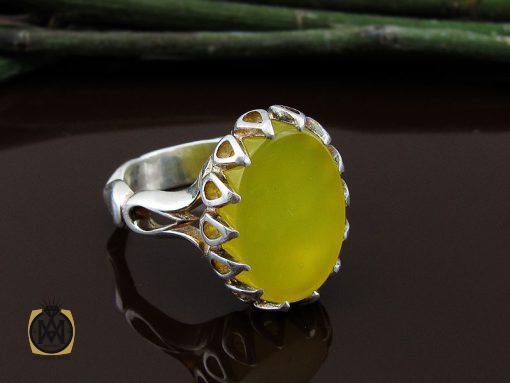 انگشتر عقیق زرد با حکاکی شرف الشمس مردانه – کد 8841 - تصویر 6