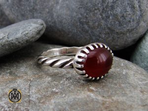 00 انگشتر عقیق قرمز مردانه – کد 8845 - تصویر 6
