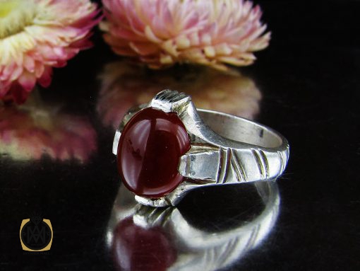 00 انگشتر عقیق قرمز مردانه – کد 8846 - تصویر 6