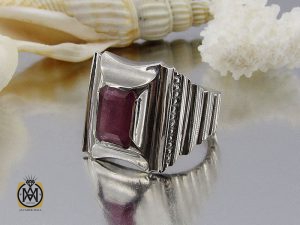 00 انگشتر یاقوت سرخ فاخر مردانه هنر دست استاد شرفیان – کد 8803 - تصویر 6