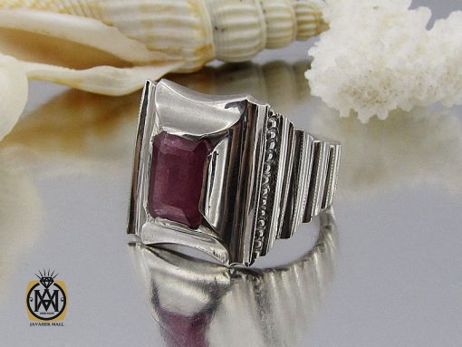 00 انگشتر یاقوت سرخ فاخر مردانه هنر دست استاد شرفیان – کد 8803 - تصویر 6