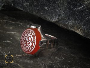 00 انگشتر عقیق یمن با حکاکی یا حسین مظلوم مردانه - کد 8855 - تصویر 6