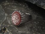 انگشتر عقیق یمن با حکاکی یا قادر المتعال مردانه - کد 8856 - تصویر 6
