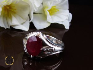 00 انگشتر یاقوت سرخ خوش رنگ مردانه هنر دست استاد شرفیان – کد 8805 - تصویر 6